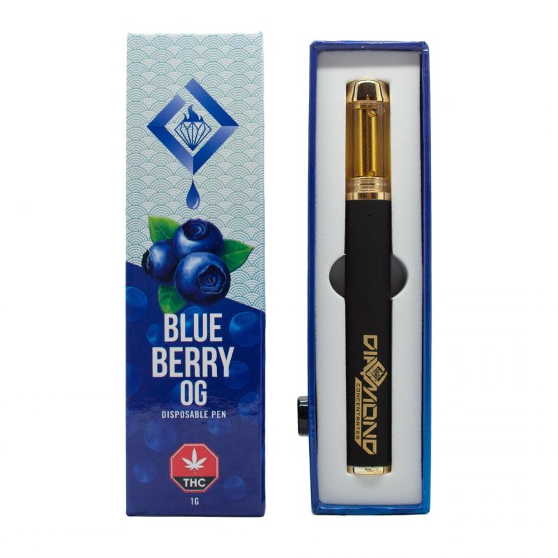 Blueberry-OG-Disposable_ Diamond Concentrates – Blueberry OG - THC Disposable Pen - Image 1