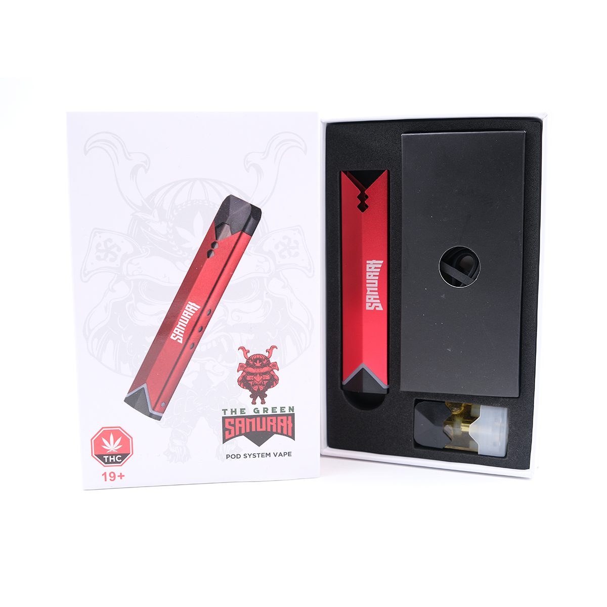 Vape-and-cartridges The Green Samurai - LED Vape Kit - Chrome Red - Image 1