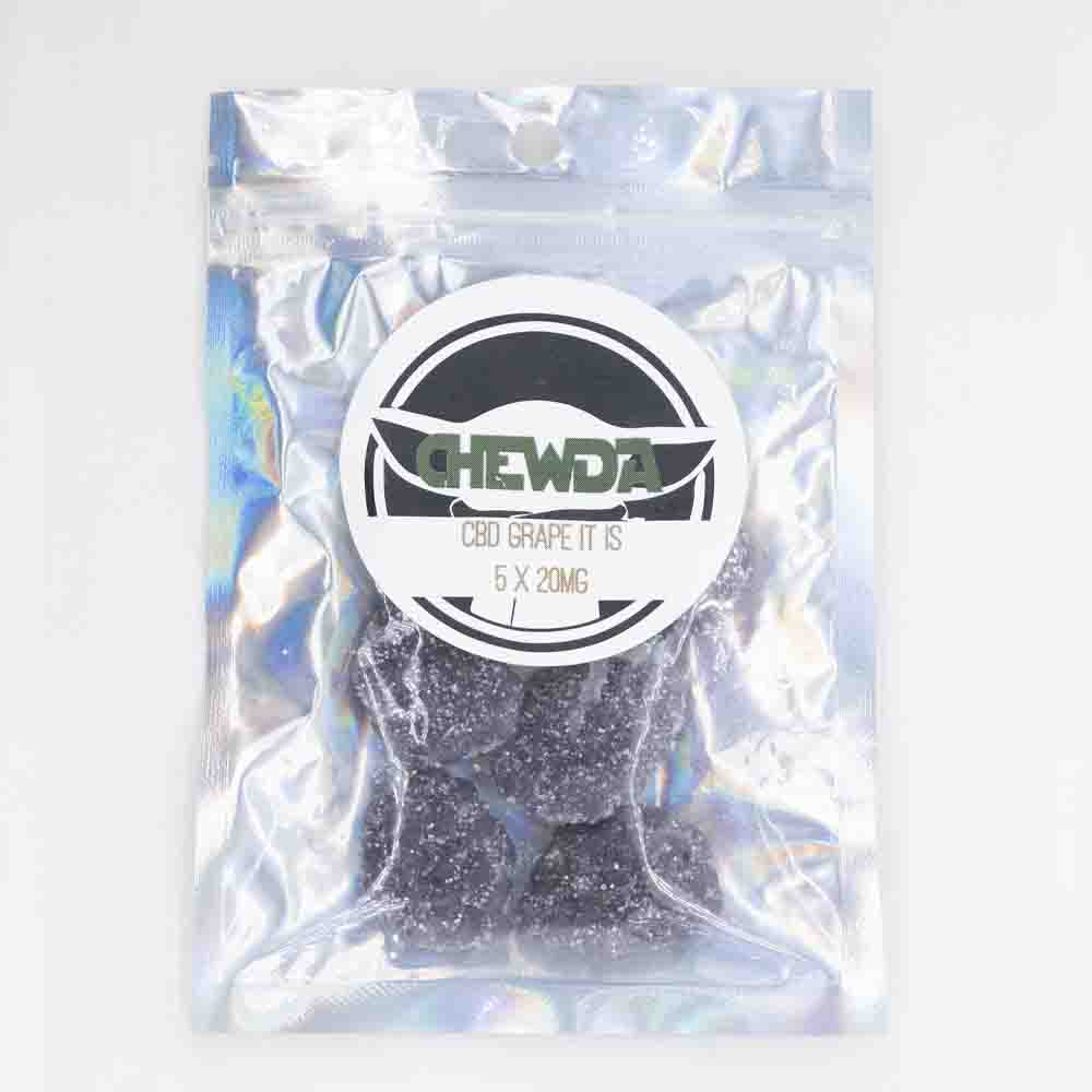 chewda-grape-5-20mg Chewda - CBD Grape It Is - 20mg (100MG) - Image 1