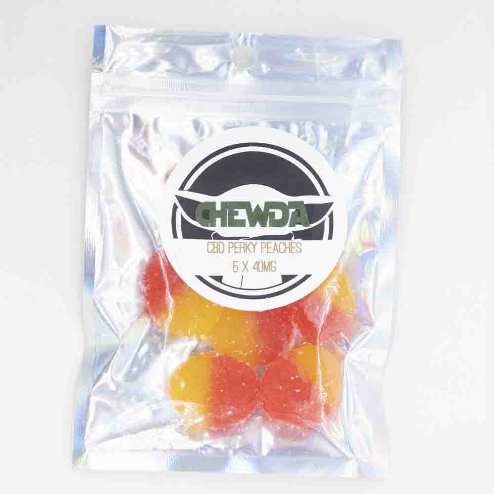 chewda-peach-5-40mg Chewda - CBD Perky Peaches - 40mg (200MG) - Image 1