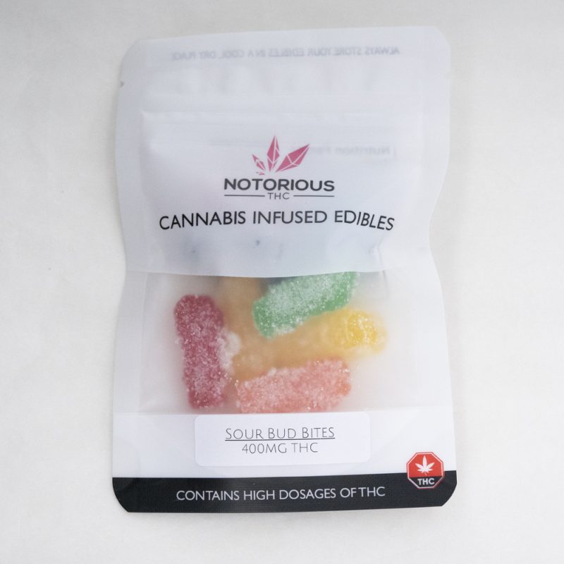 notorious gummies sour bud bites 400mg updated sticker