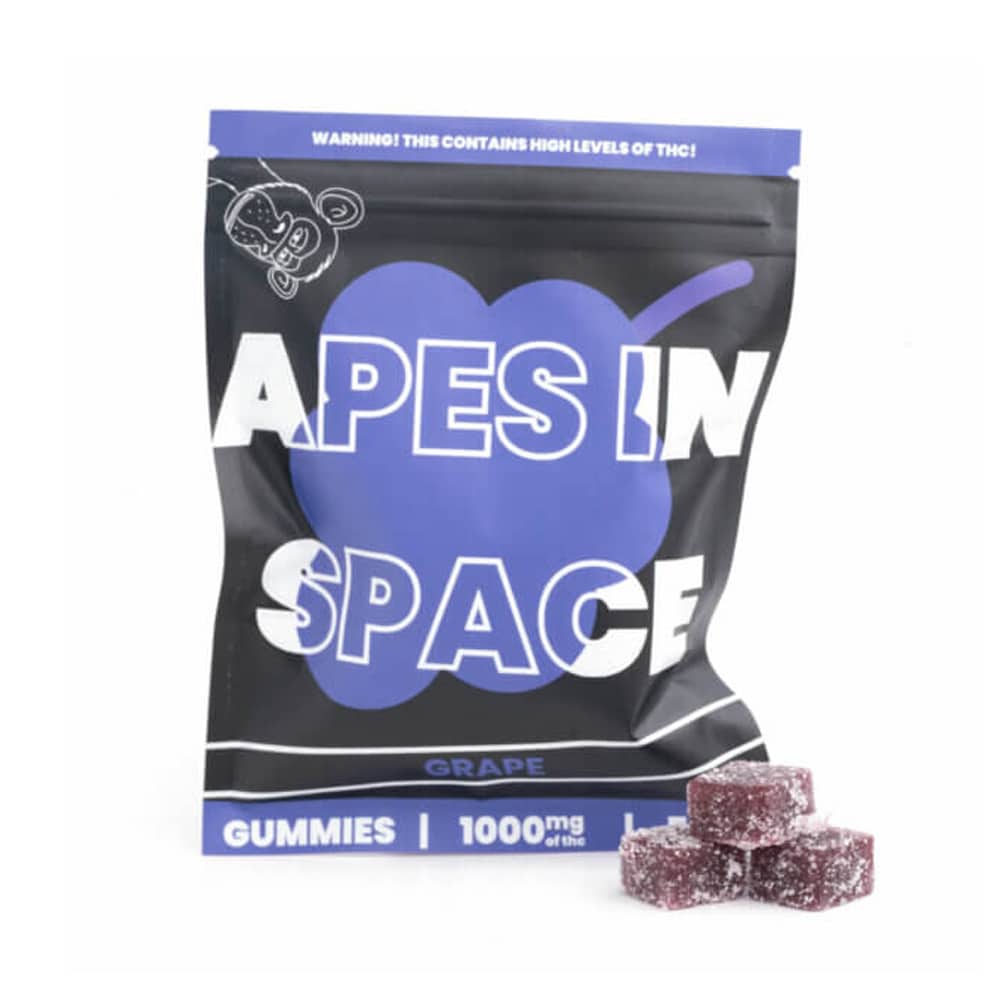 buy-weed-online-dispensary-west-coast-releaf-edibles-apes-in-space-grape-1000mg-thc Apes In Space - Grape Gummies