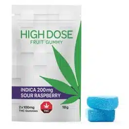 high dose sour raspberry indica 200mg