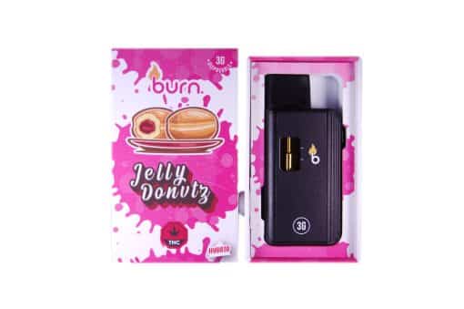 buy-weed-online-dispensary-west-coast-releaf-jelly-donut-1 Burn – Jelly Donut - Hybrid - THC Disposable Pens (3 Grams) - Image 1