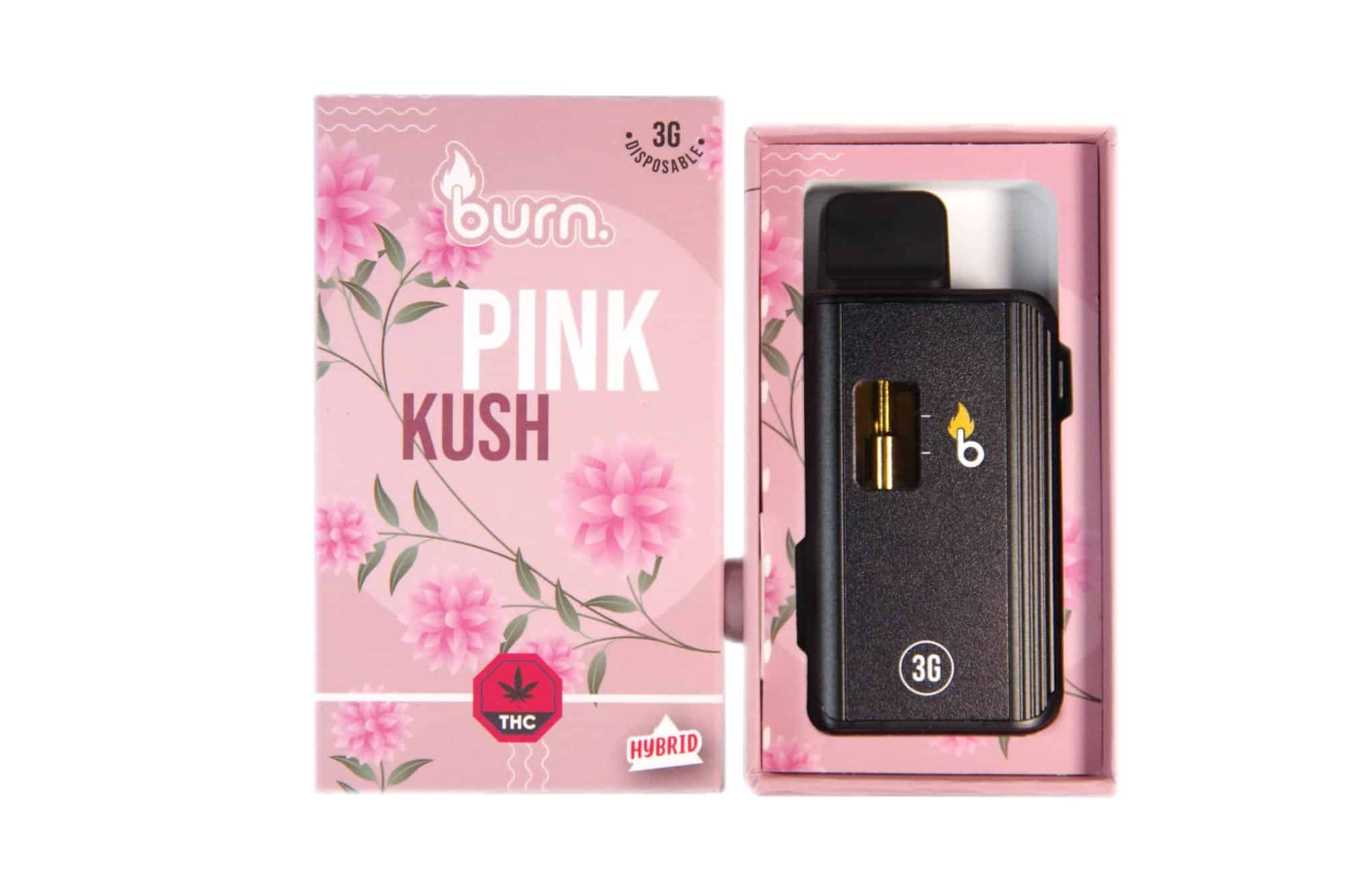 buy-weed-online-dispensary-west-coast-releaf-pink-kush-1 Burn – Pink Kush - Hybrid - THC Disposable Pens (3 Grams) - Image 1