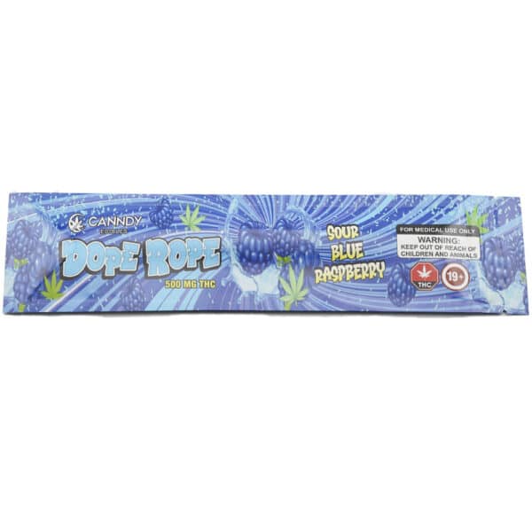 Canndy Edibles - SOUR Blue Raspberry Dope Rope - 500MG THC